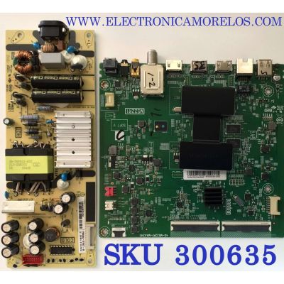 KIT DE TARJETAS PARA TV TCL / MAIN SVSMS22R03-MA200AA / 40-MS22R1-MAA2HG/V8-ST22K01-LF1V2210 / FUENTE 08-L12NLA2-PW200AA/REV:D.0 / PANEL LVU550NDEL / MODELO 55S423